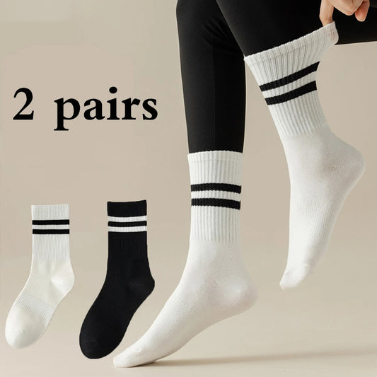 2 Pair Striped Socks