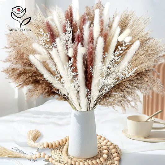 80pcs Natural Pampas Grass